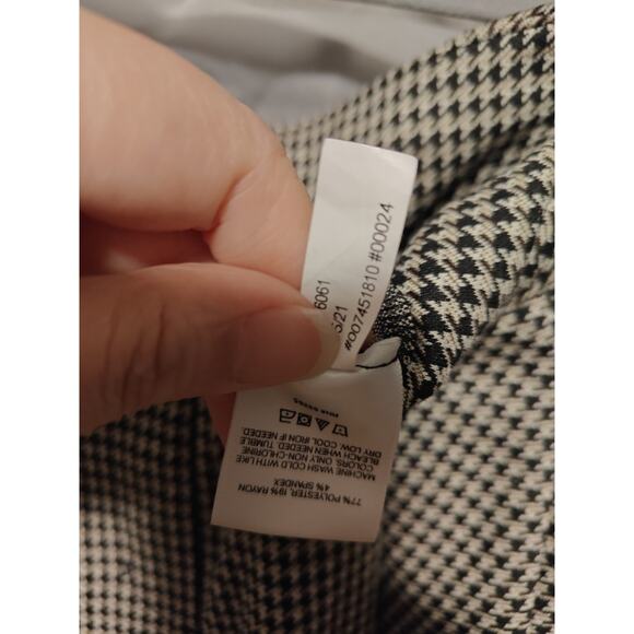 Express Editor Houndstooth High Waisted Straight Ankle Pant Size M - Picture 5 of 6